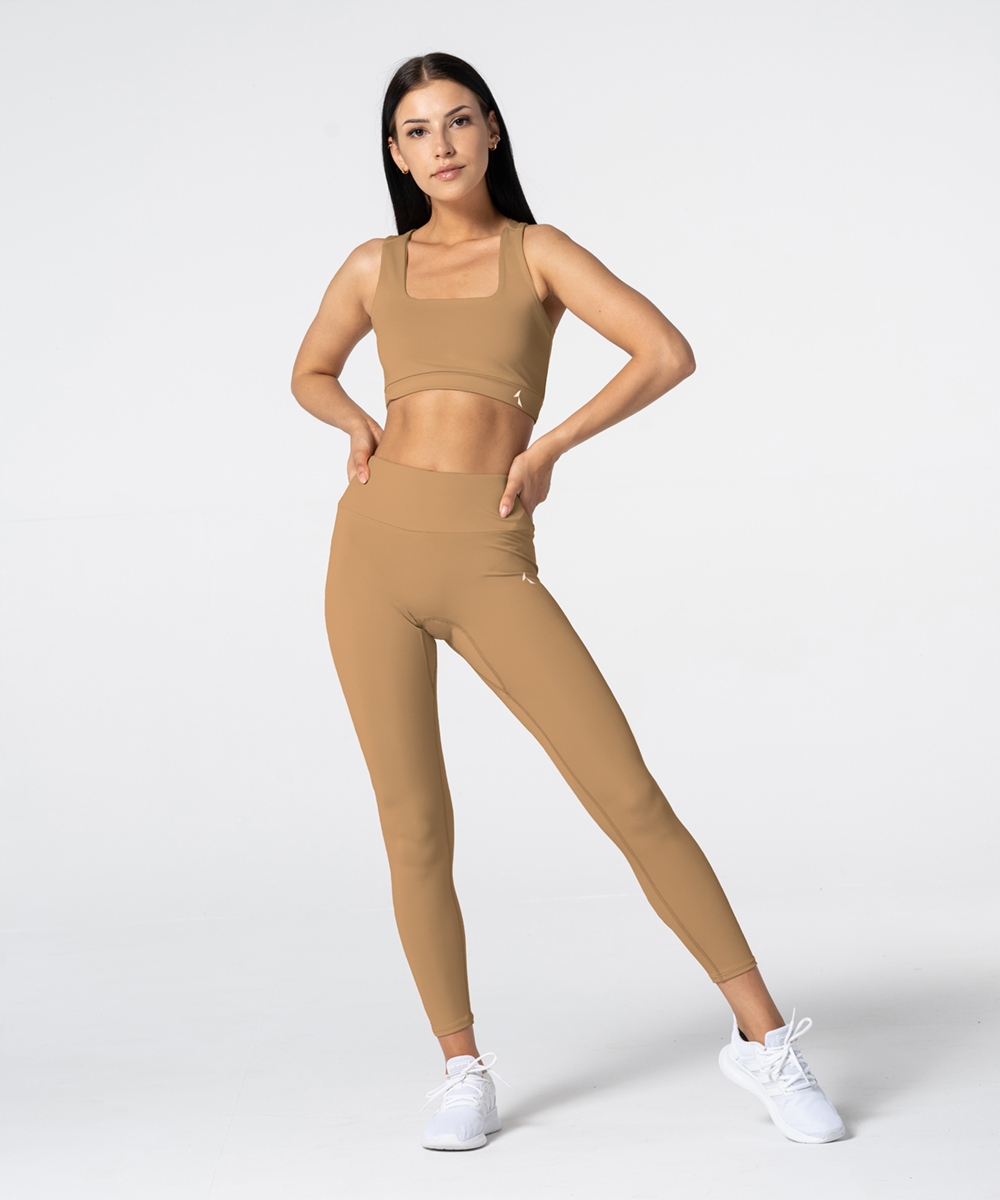 Legginsy damskie khaki wysoki stan M Carpatree Kod producenta 5903845027230