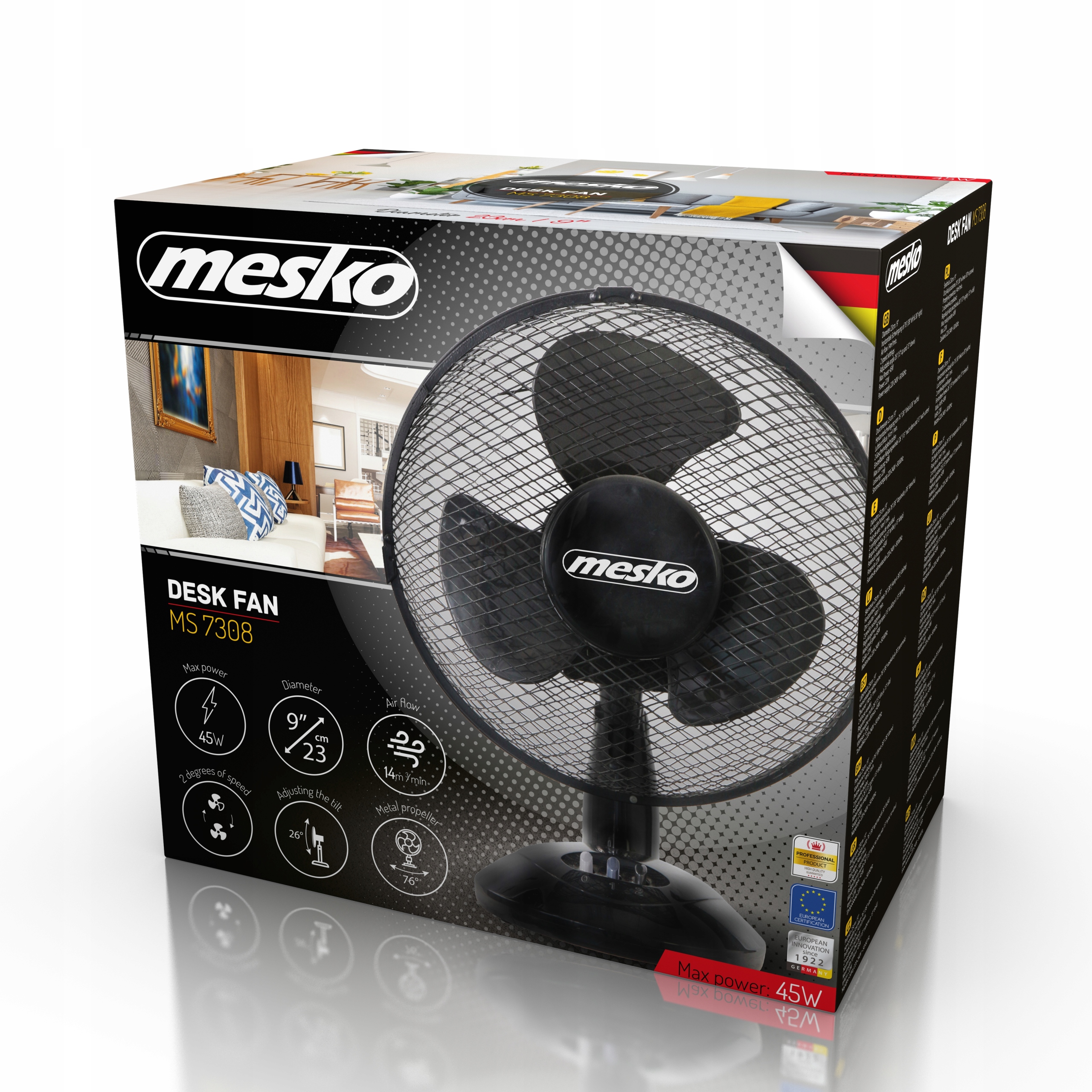 

Wiatrak Wentylator Stojący Biurkowy Mesko Ms 7308
