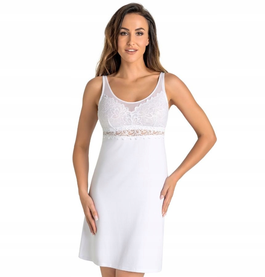 

Koszula nocna z wiskozy Esso biała XXL Teyli