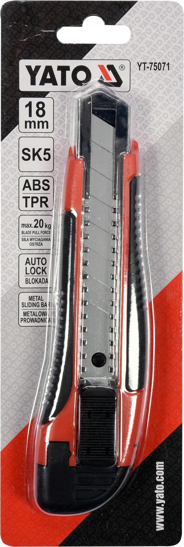 

Nożyk Nóż Z Ostrzem Łamanym 18mm Yato OS7