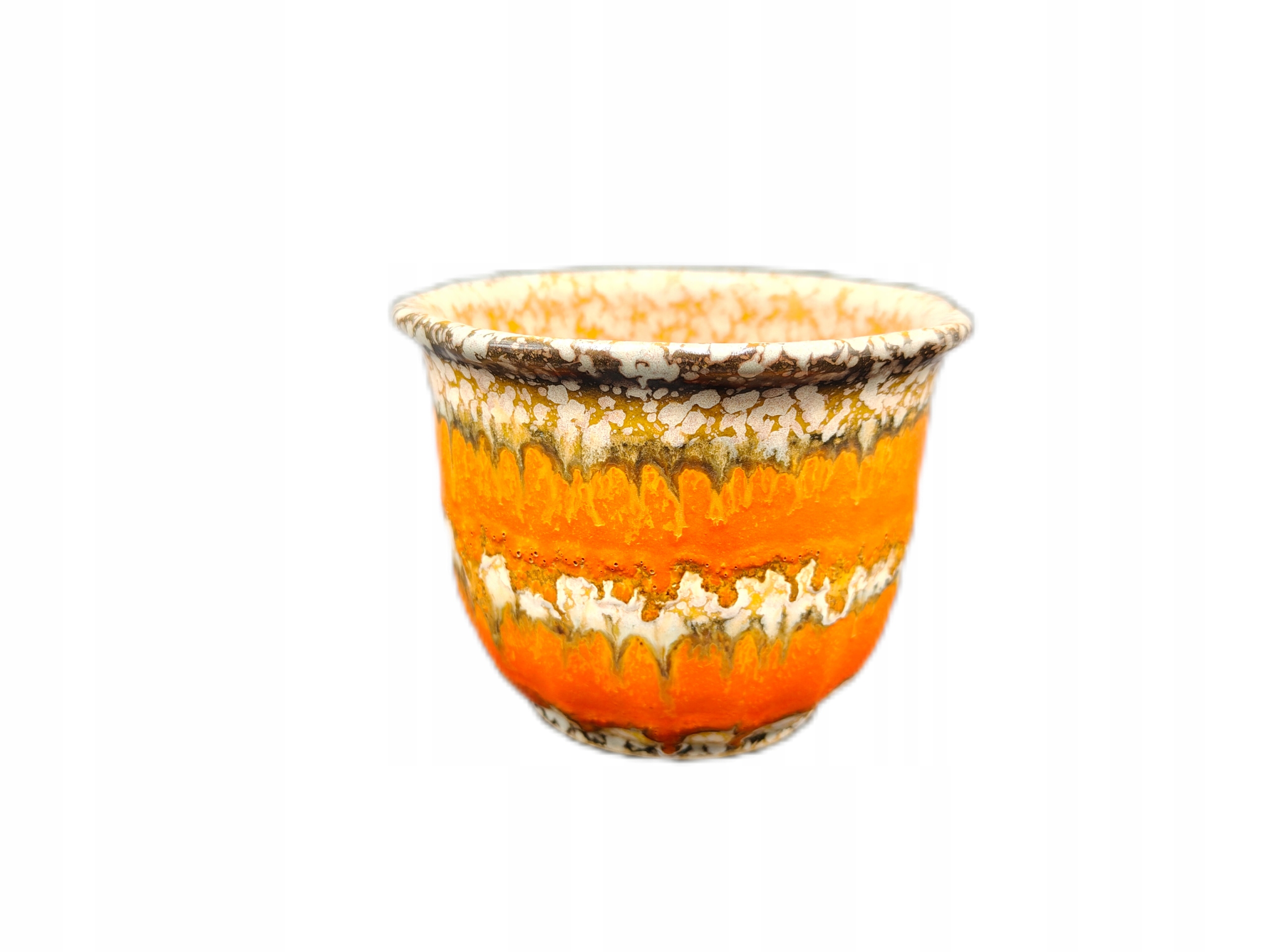 Mała doniczka osłonka ceramiczna FAT LAVA