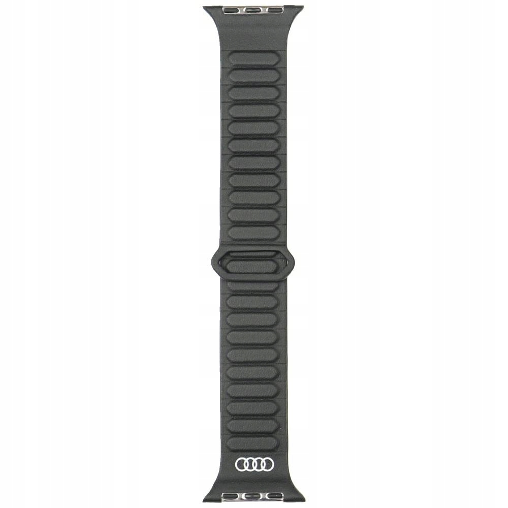 Magnetický prsten ze syntetické kůže s logem Audi Řemínek na Apple Watch 44/45