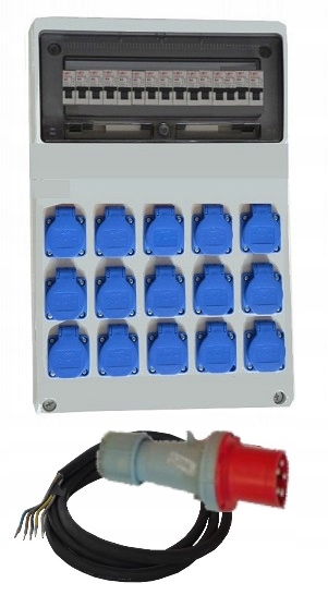 Stavební rozvaděč elektrický D15W kabel 63A