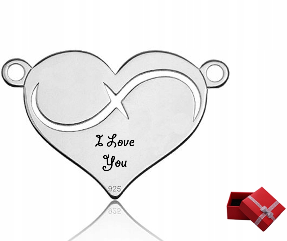 Stříbrný Přívěsek Znak Infinity Love Gravírování 925 S7