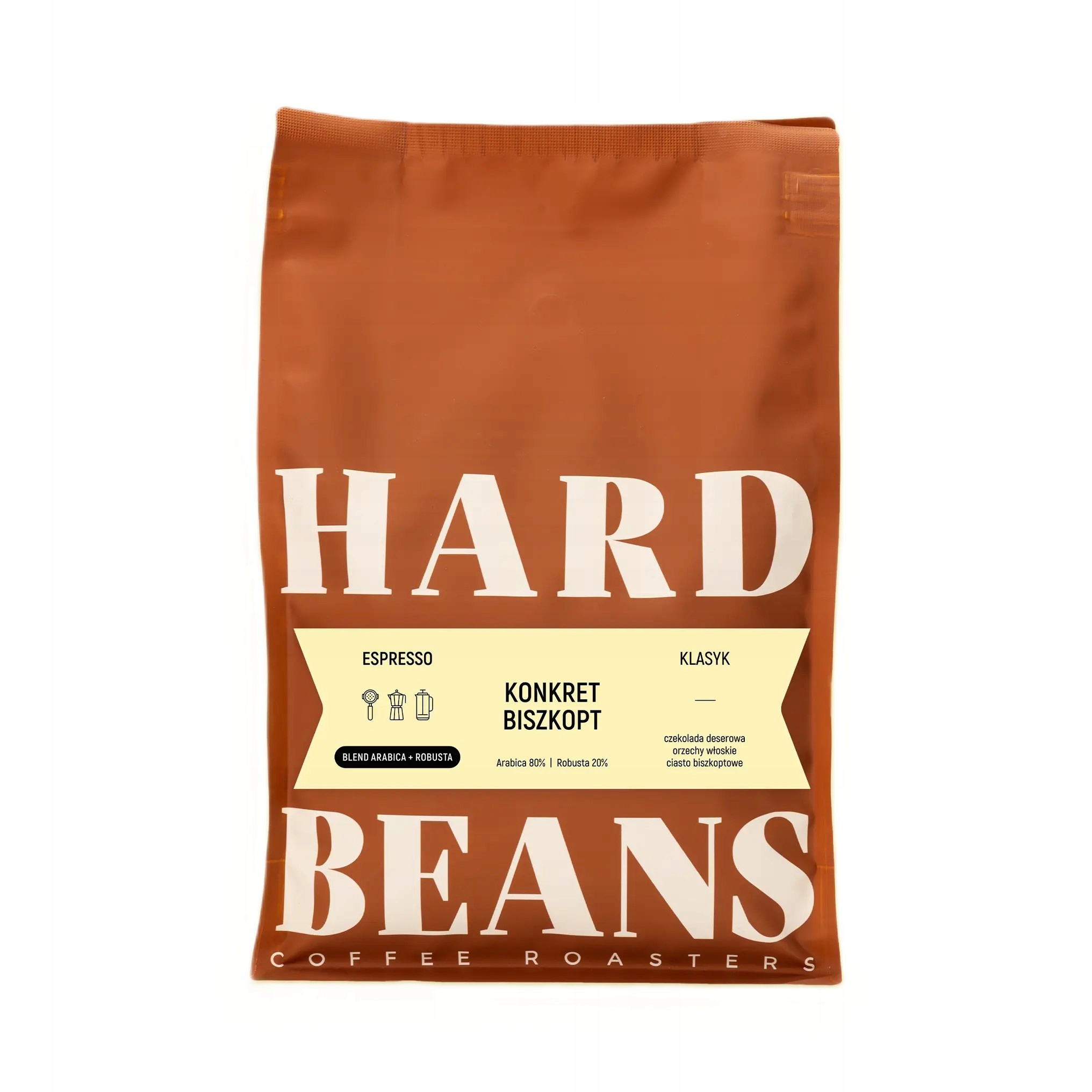 Hard Beans Konkret Biszkopt Coffee Kawa Ziarnista 1 Kg