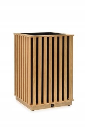 Donica z lameli dębowych kwadrat 2w1 LED 48cm Marka inna