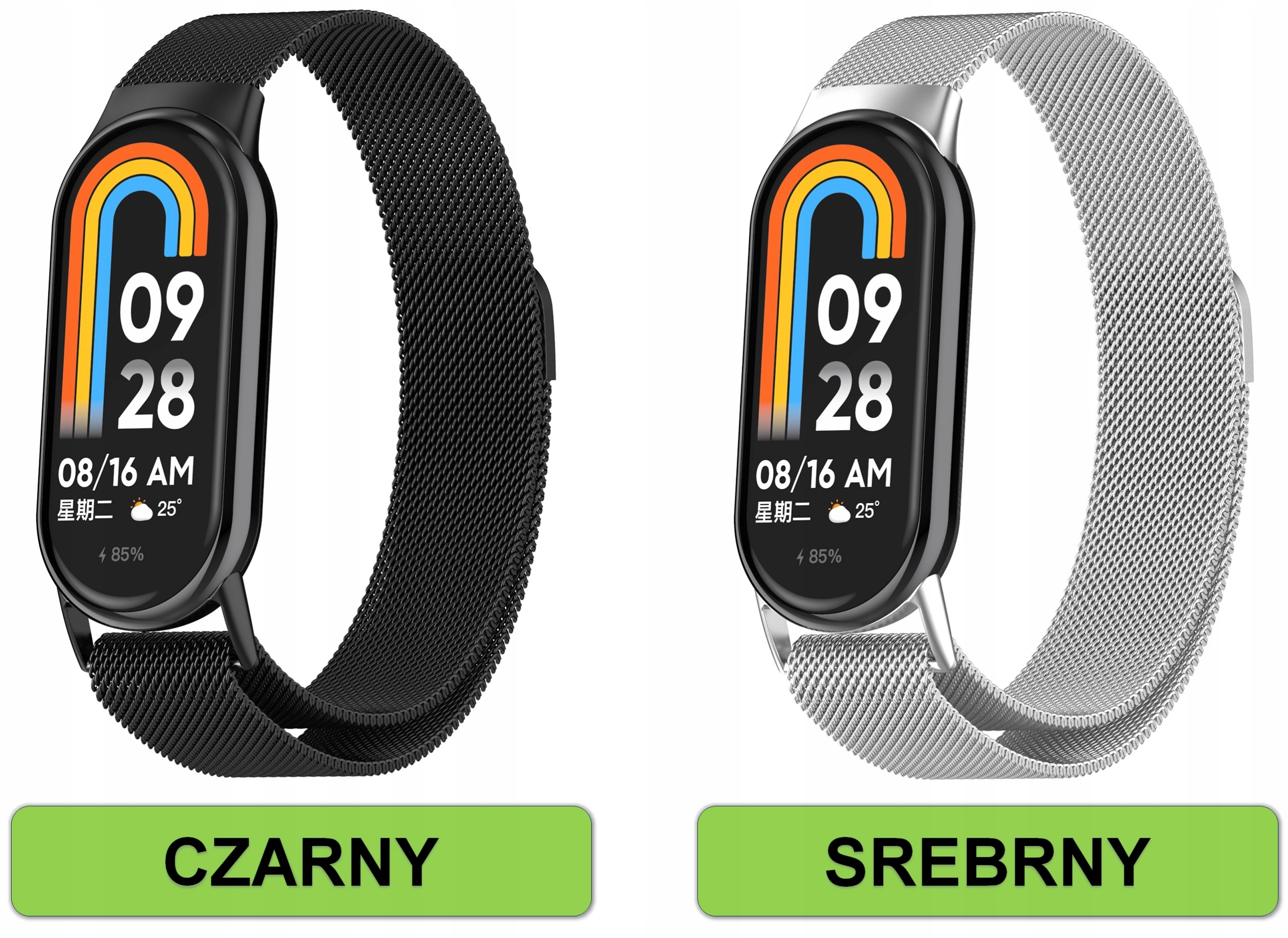 PASEK OPASKA BRANSOLETA DO SMARTBANDA XIAOMI MI BAND 8 |WYBÓR SUPER KOLORÓW Materiał stal