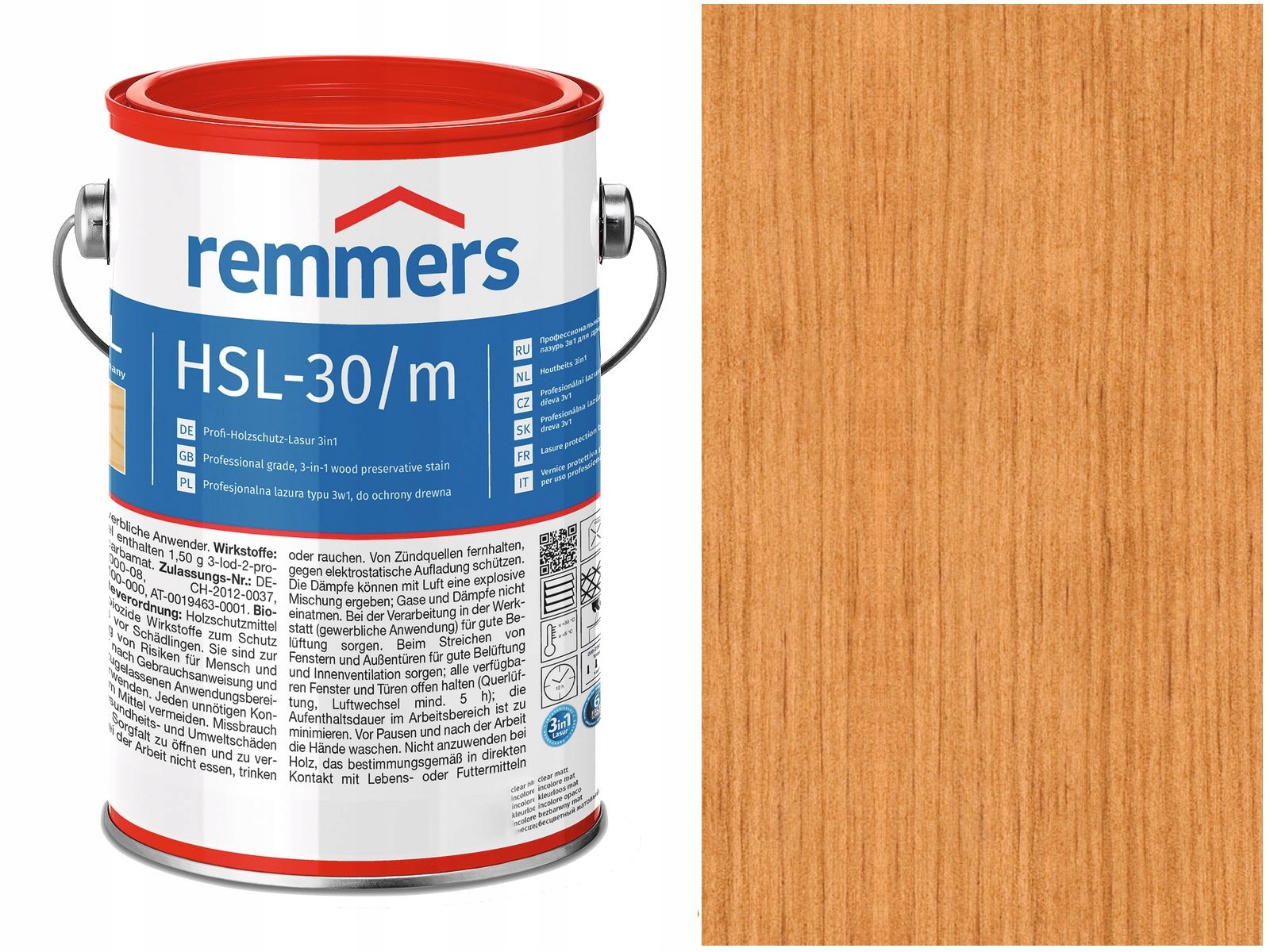 Remmers HSL-30 Profi HK-Lasur Pinia Modrzew 2,5L Kod producenta HSL-30/m-Profi-Holzschutz-Lasur 3in1
