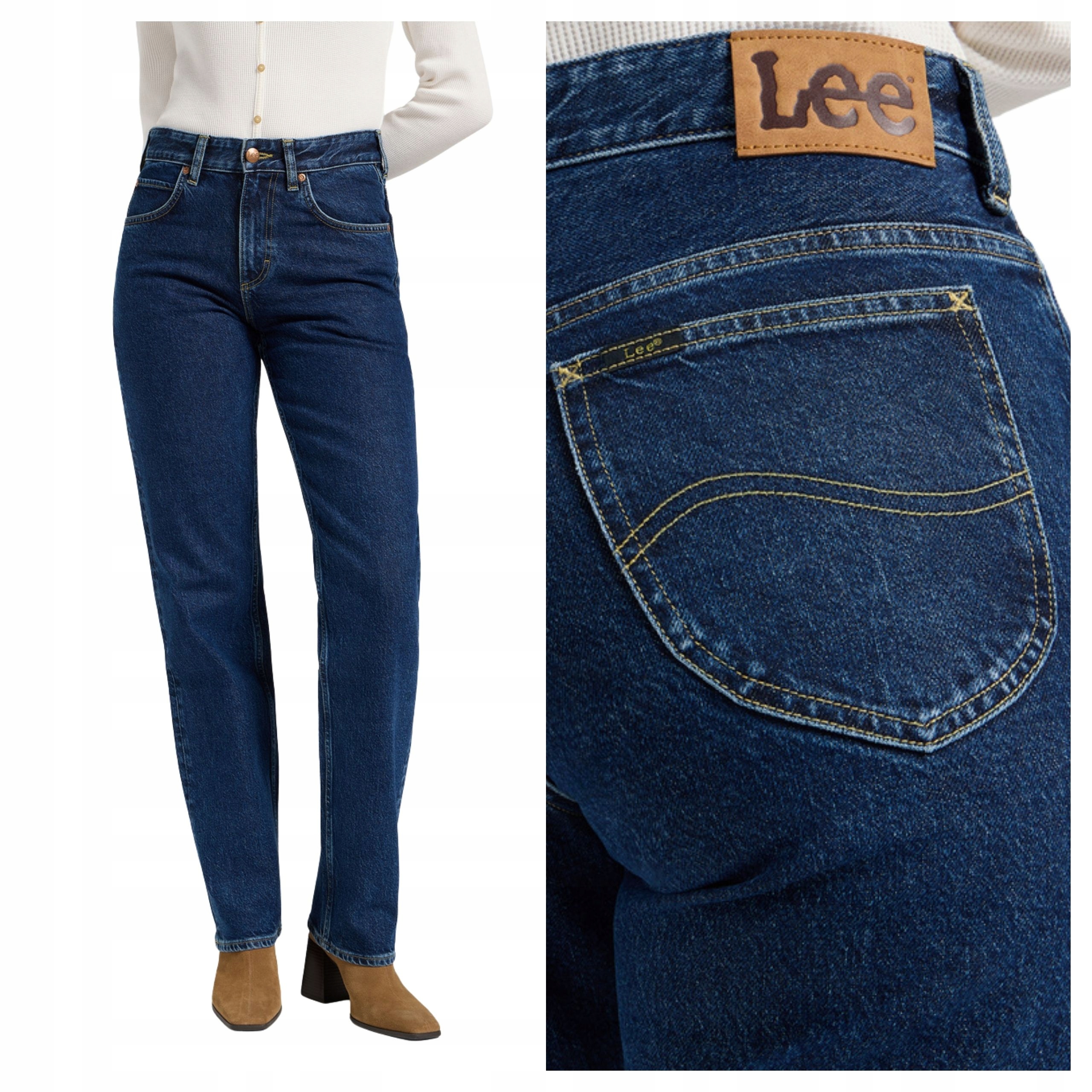 Dámské džínové kalhoty Lee Rider Classic Good Feedback Bavlněné W27 L33