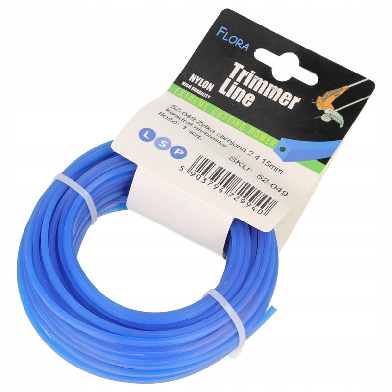 

Żyłka tnąca do kosy kwadrat 2.4 mm 15 m Wzmocniona
