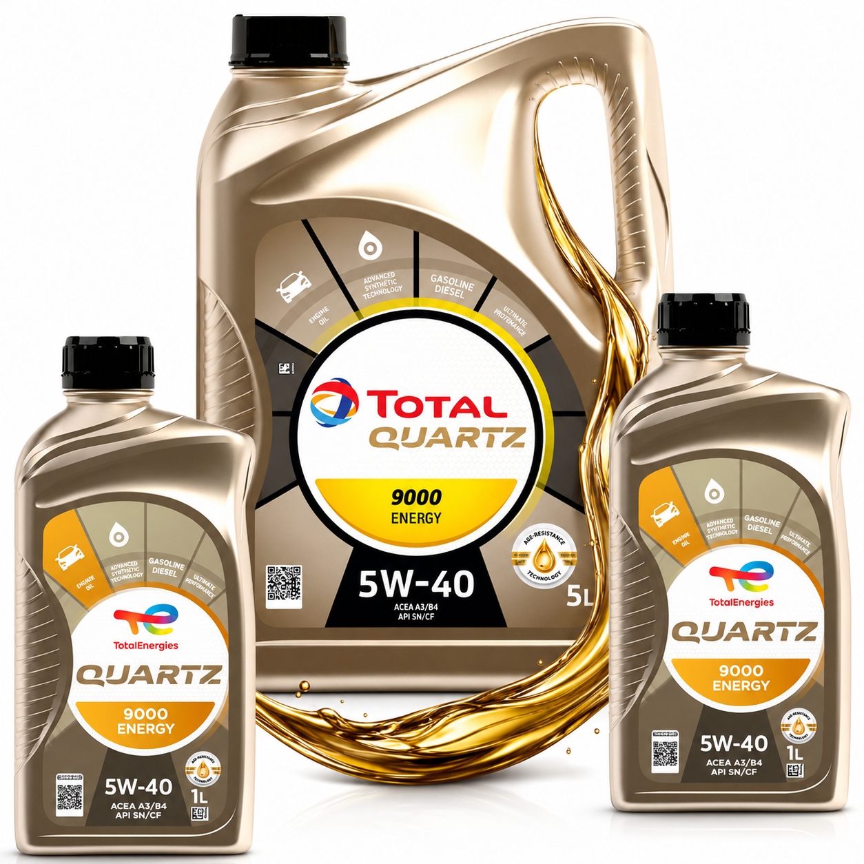 Totalenergies Quartz 9000 Energy 5W40 7L (5L+2L) Api Sn/cf