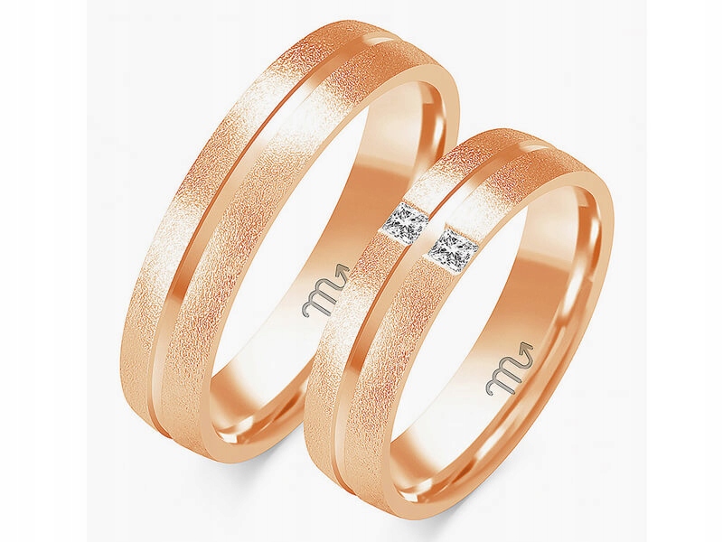 

Obrączki z różowego złota na ślub 585 r 26 27 28