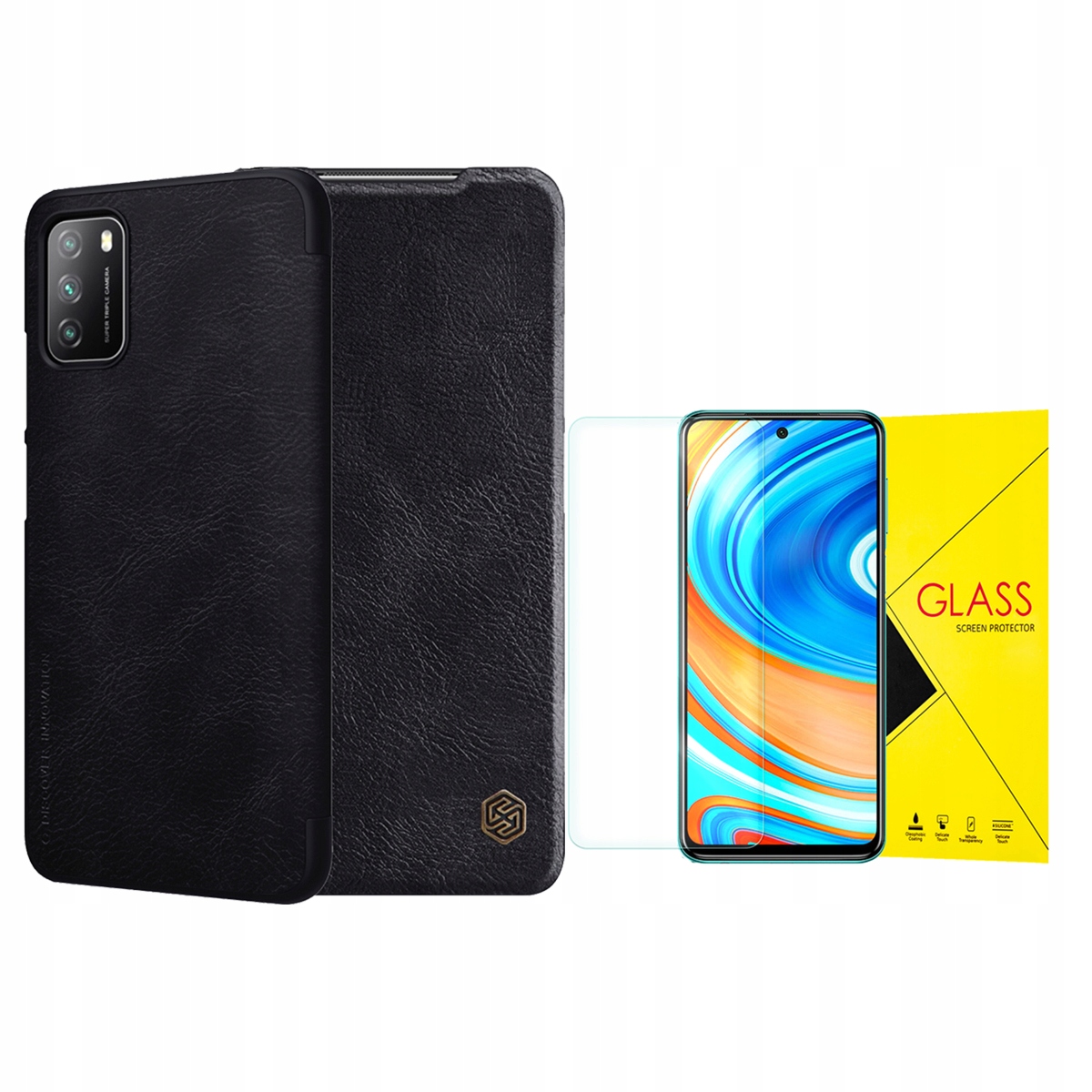 

Nillkin Qin Etui Case Do Xiaomi Poco M3 + Szkło