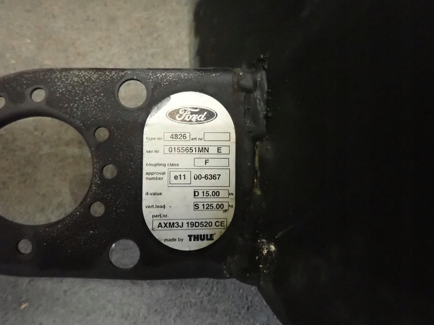 Hak FORD RANGER II 2006-2011 AXM3-J19D520-CE Numer katalogowy producenta AXM3-J19D520-CE