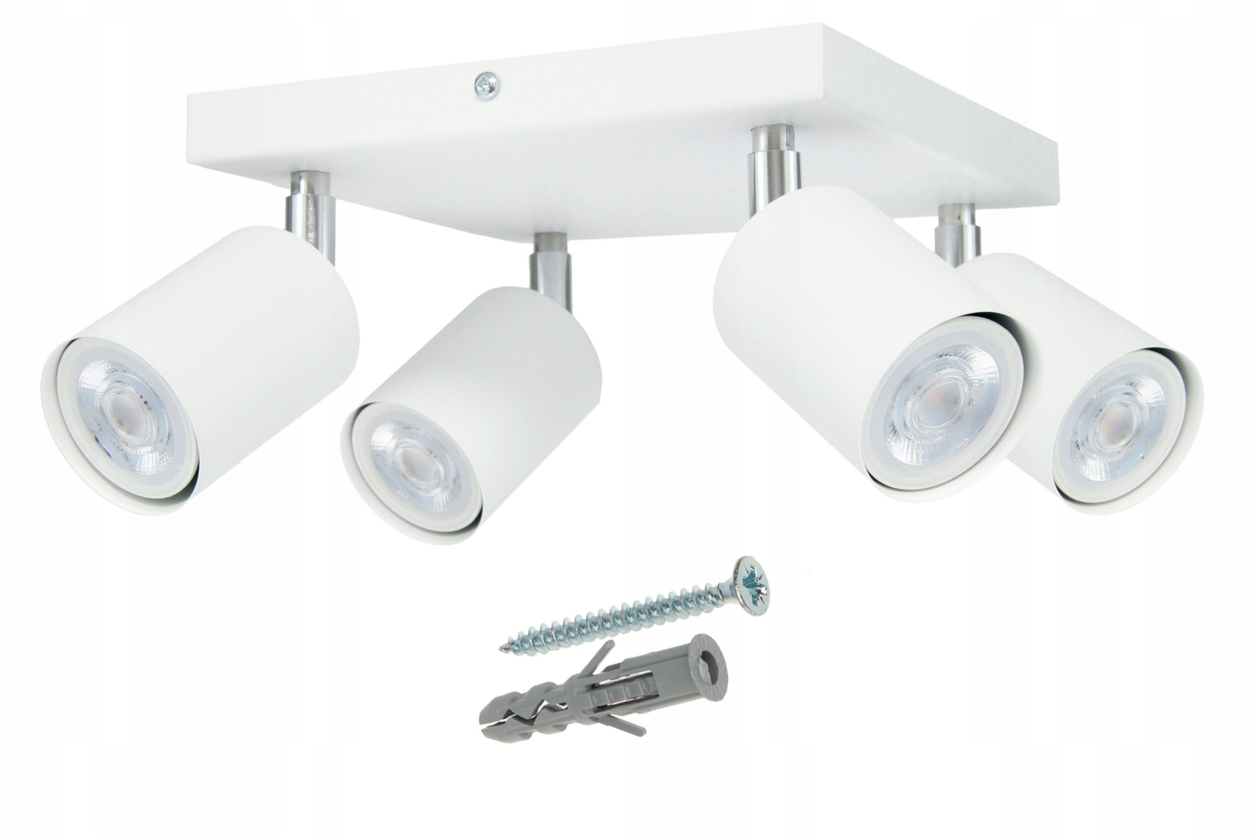 

Lampa Sufitowa Spot Plafon Kwadrat 4x GU10 Biała