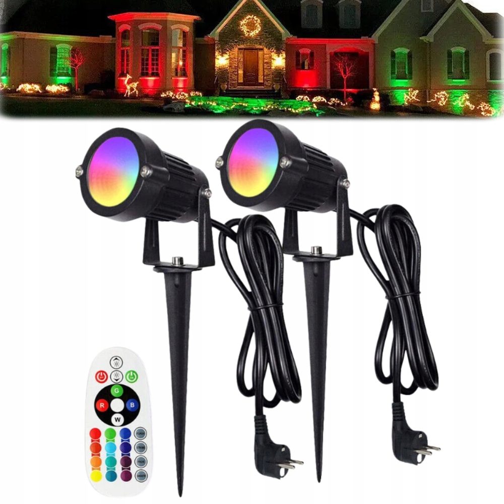 Zahradní Reflektor Pro Osvětlení Stromů, Zemní Zapichovací Lampa, Černá, 2X