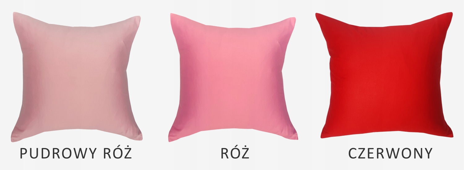 POSZEWKA SATYNOWA 40x40 NA JAŚKA 100% SATYNA BAWEŁNIANA RÓŻNE KOLORY WYBÓR Marka Texdekor