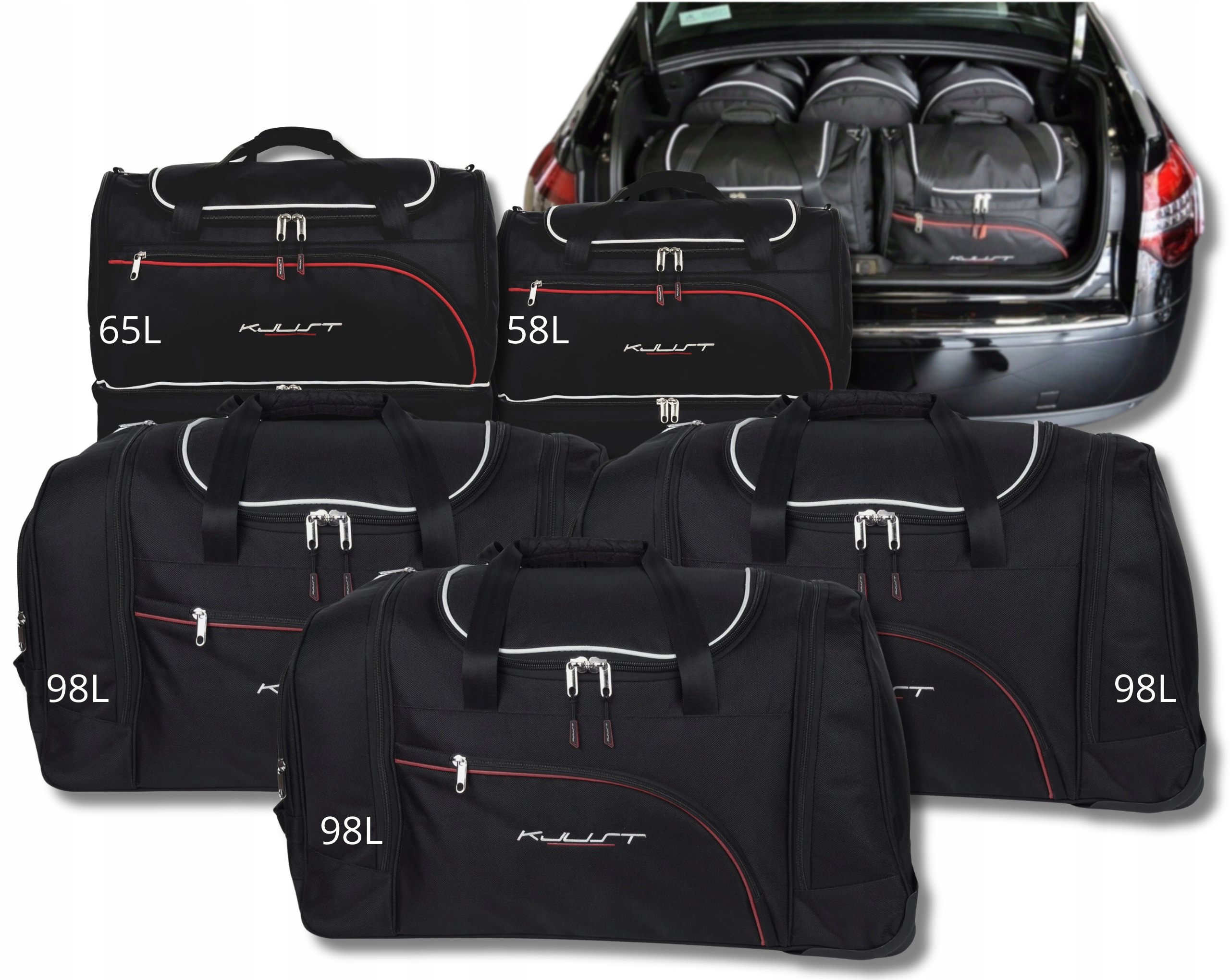 Sada tašiek Kjust do batožinového priestoru Citroen C5 Limousine 2007-2017 5 ks