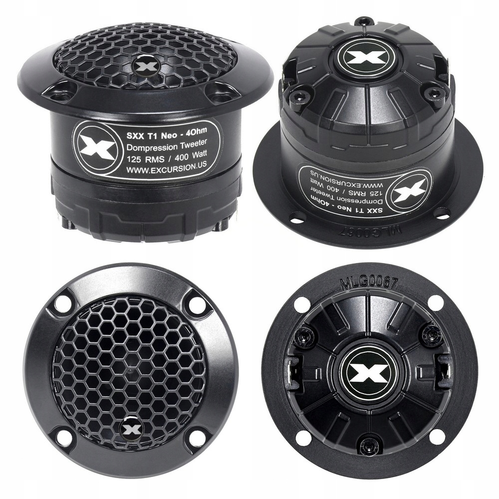 Głośniki wysokotonowe Tweetery samochodowe Excursion 60mm 400W 4 ohm 104 db