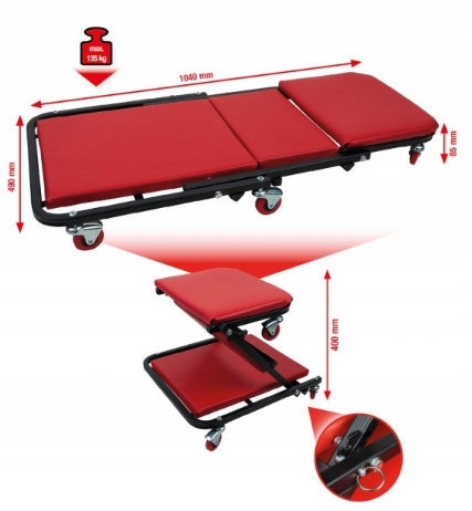 КУШЕТКА ДЛЯ МАСТЕРСКОЙ С ОТКИДНЫМ СИДЕНЬЕМ