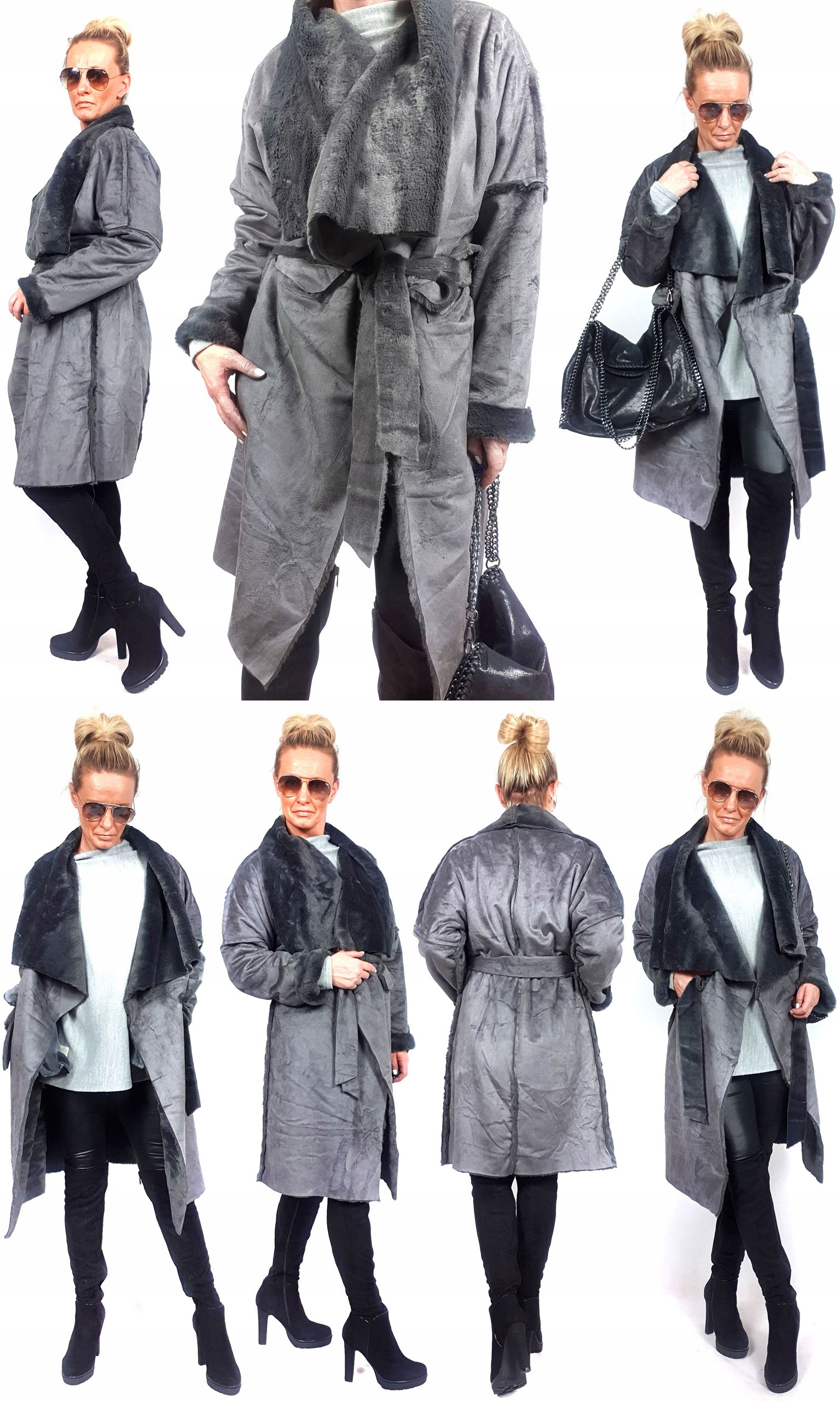 

Płaszczyk Futerko Eko Kożuch Zimowy Futro Luxury