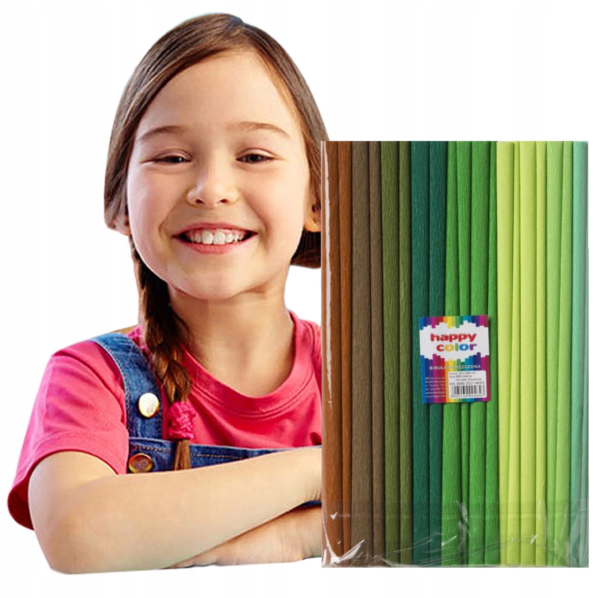 

Bibuła Karbowana Marszczona 8kol. Zielone