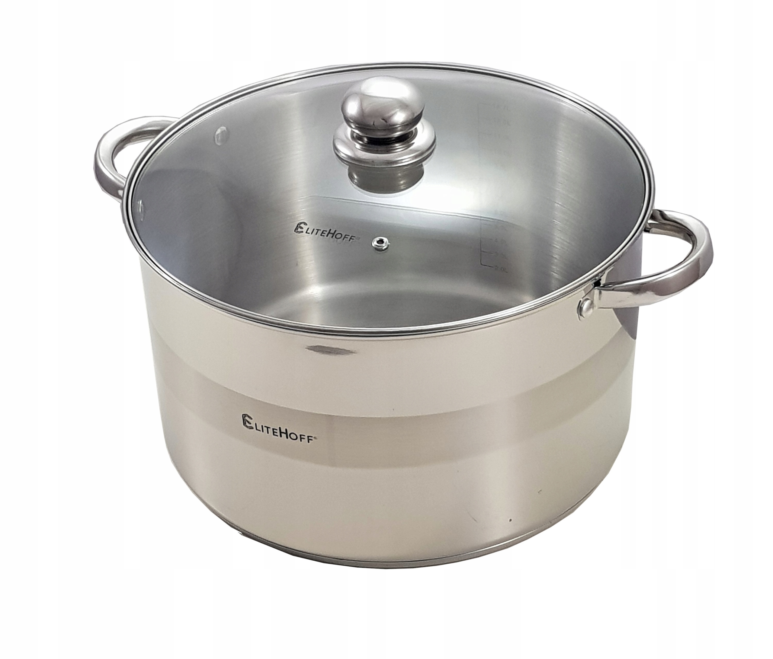 GARNEK STALOWY 36CM ELITEHOFF POŁYSK 20 l INDUKCJA