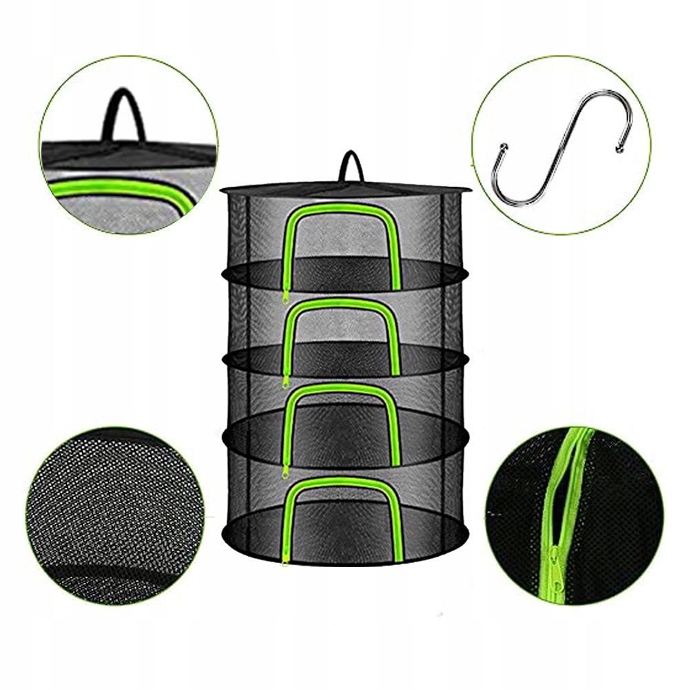 SUSZARKA SIATKA DO SUSZENIA GRZYBÓW ZIÓŁ RYB OWOCE 60 CM 4-WARSTWOWA Długość 80 cm