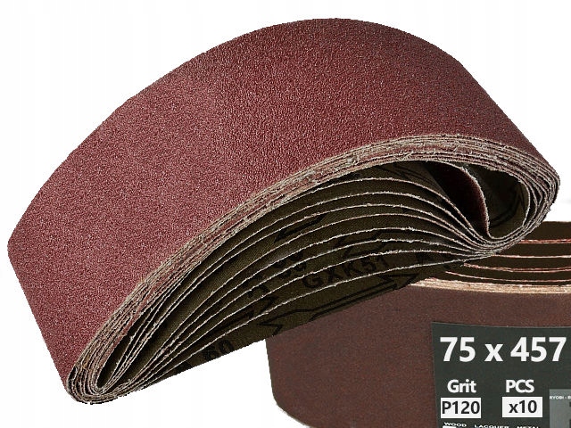 PAS BEZKOŃCOWY TAŚMA 75x457 PAPIER ŚCIERNY 120 x10