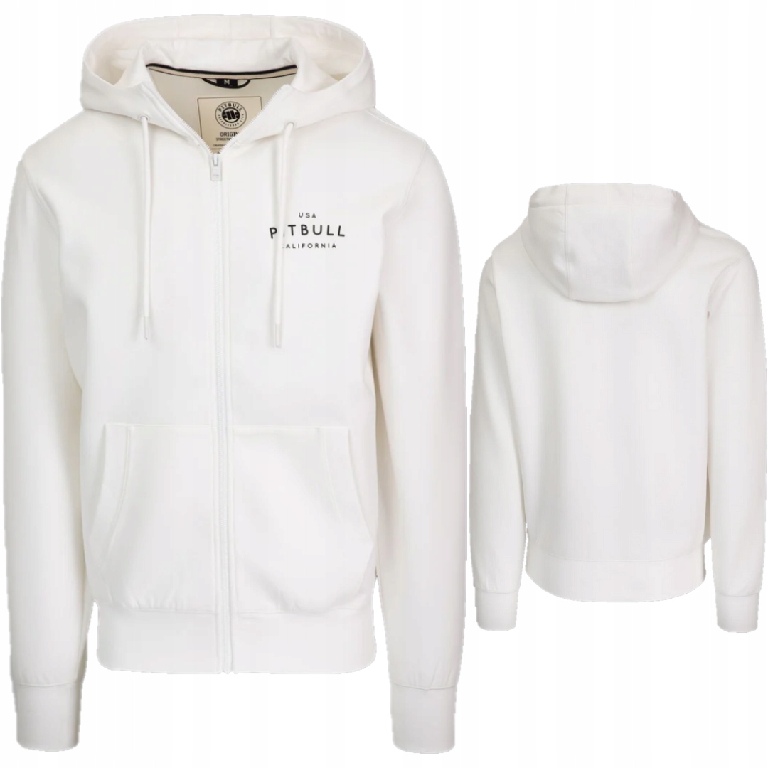 Mikina s kapucí Pitbull West Rozepínací Mikina S Kapucí Off White 3XL