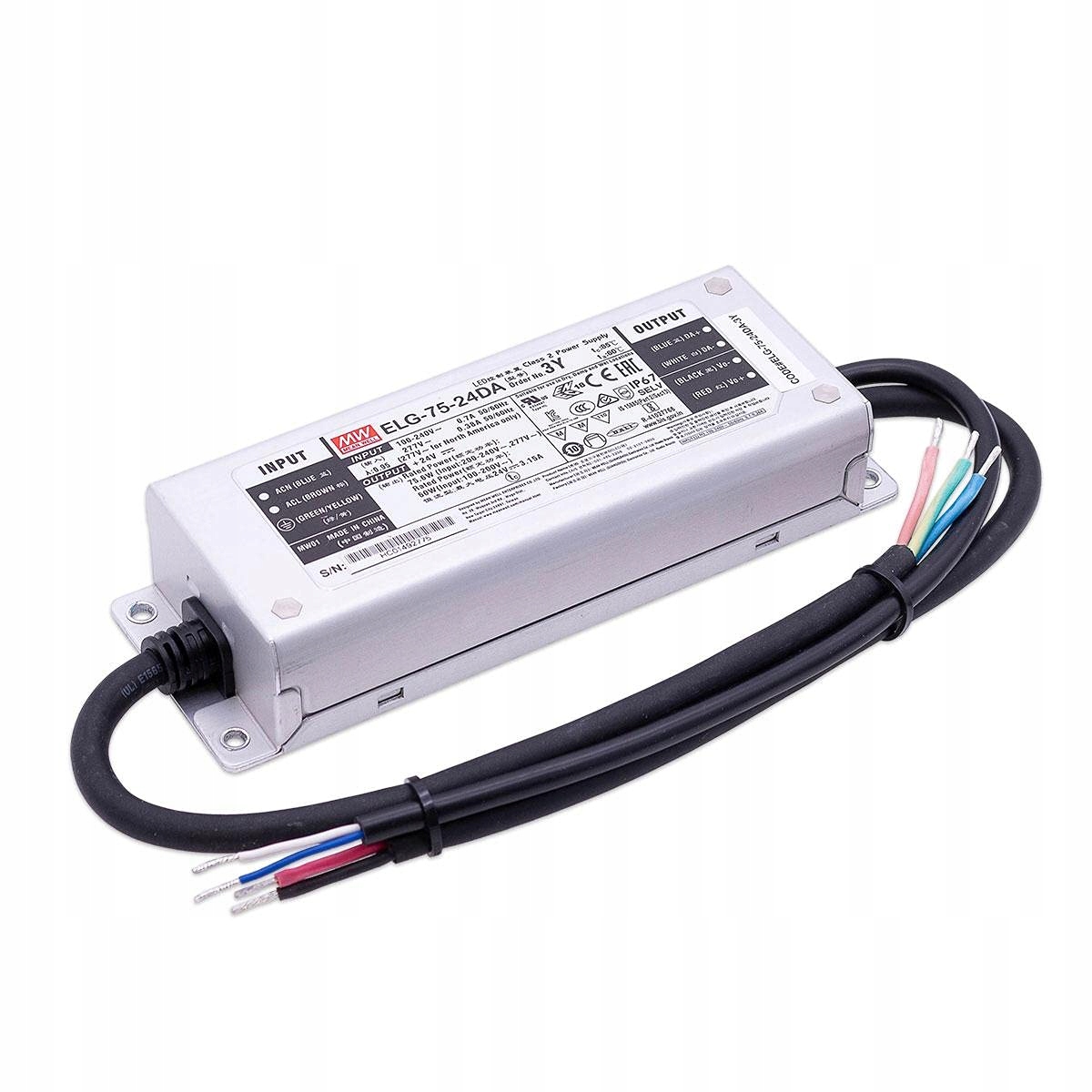 Mean Well ELG-75-24DA-3Y Led napájecí zdroj, 75.6W 24VDC 3.15A