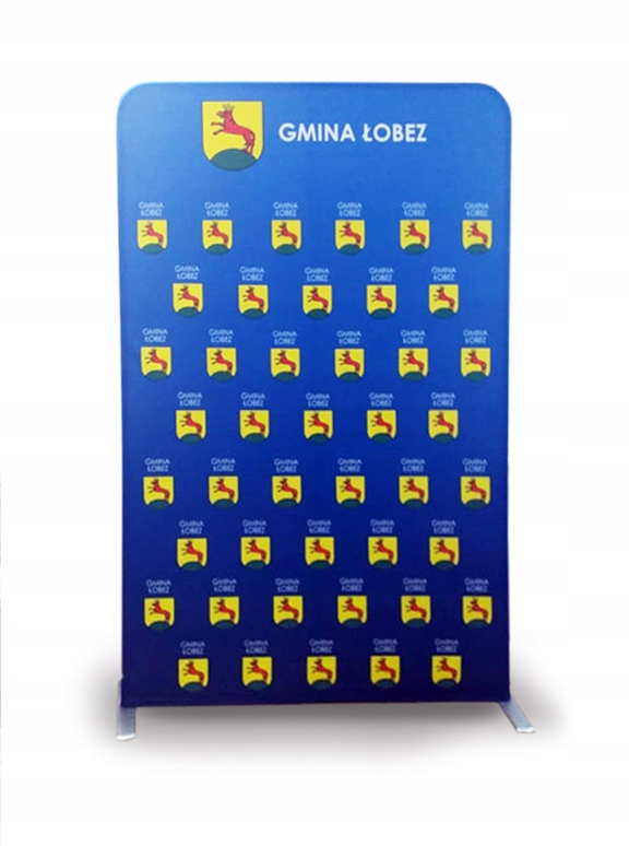 Ścianka Reklamowa Tekstylna 150x230 Nadruk Projekt dwustronna Stan opakowania oryginalne