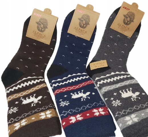 

Alpaka Skarpety Grube Termo Ciepłe Wełna 40-43