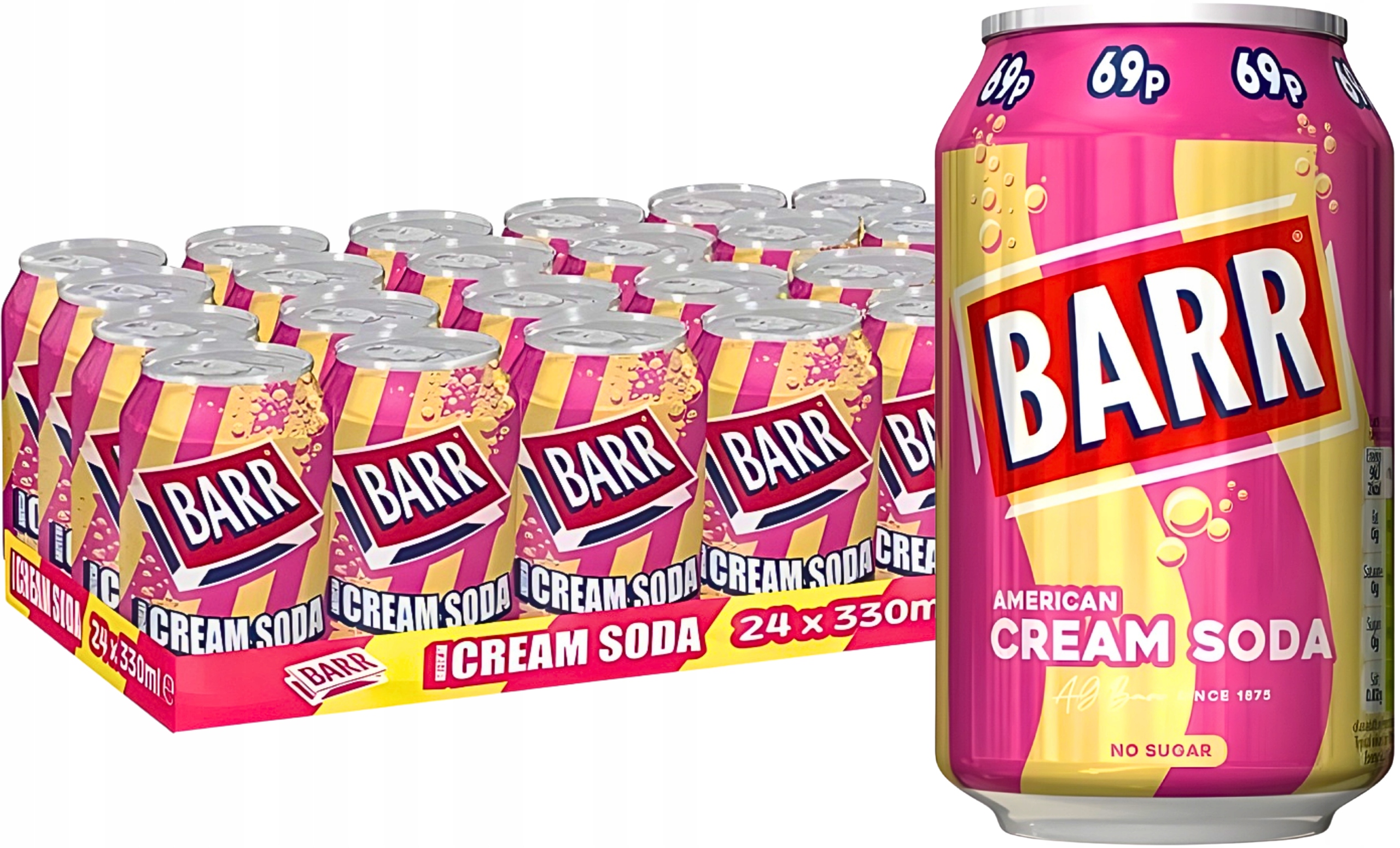 Levně Barr American Cream Soda 24×330 ml