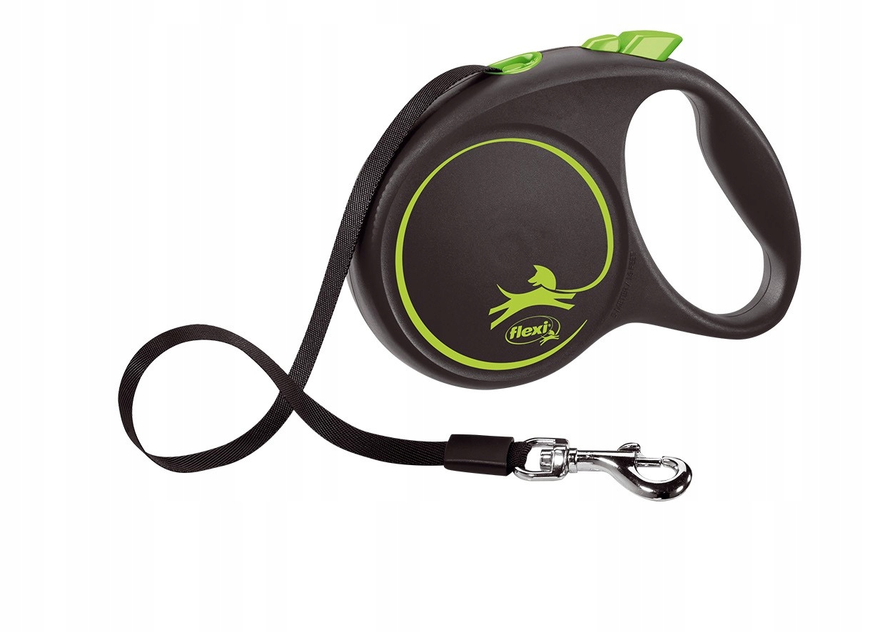 

Flexi Black Design smycz L 5m taśma zielony