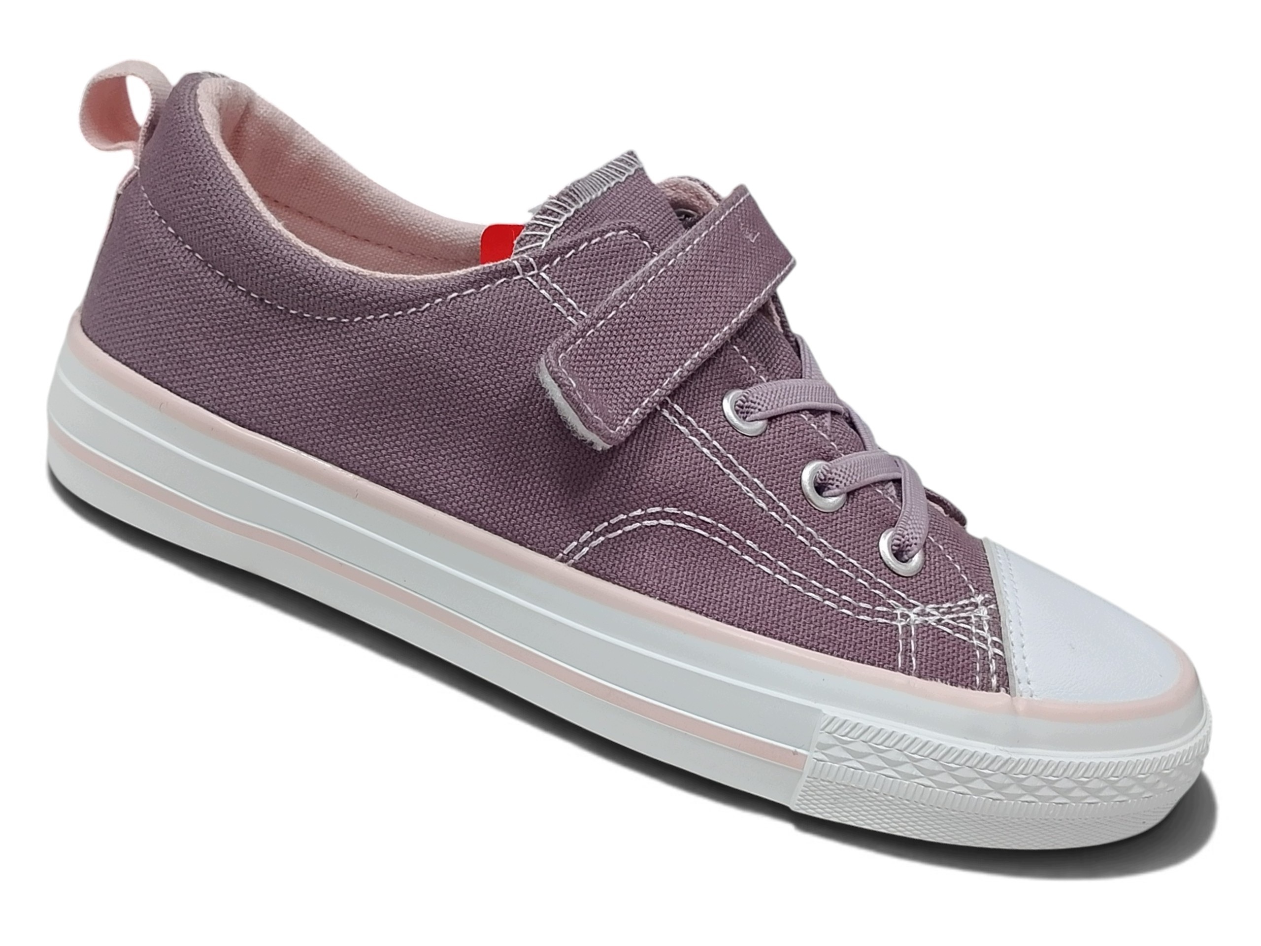 Trampki Apawwa ABY0143P rzepy białą podeszwa fioletowe purple r36