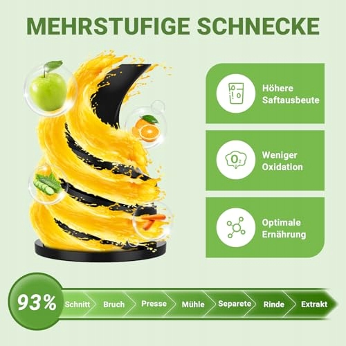 AMZCHEF Wolnoobrotowa Sokowirówka Do Owoców I Warzyw Szeroki Wlot Srebrna — miniatura 5
