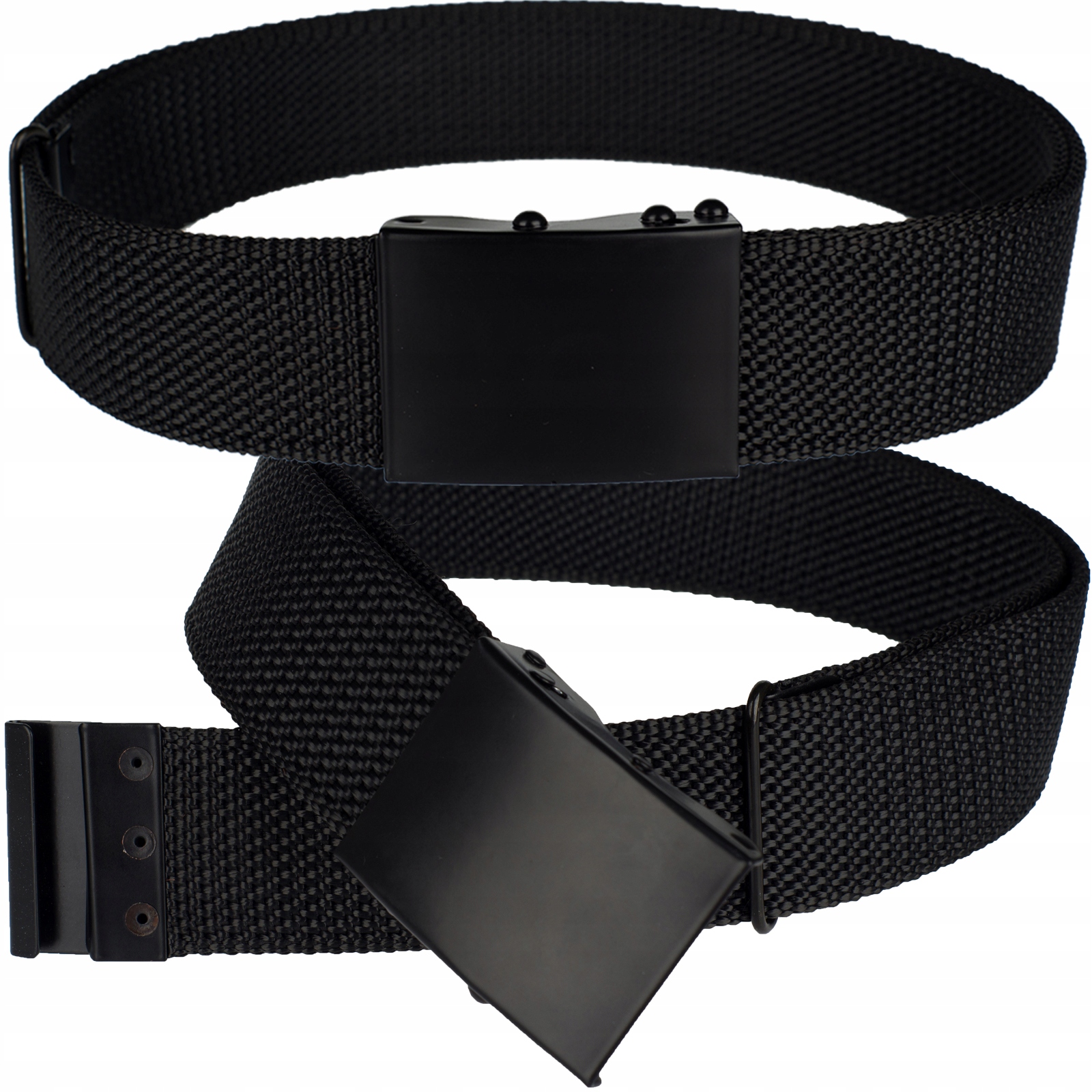 

Pas wojskowy Parciany Męski Czarny Regulacja