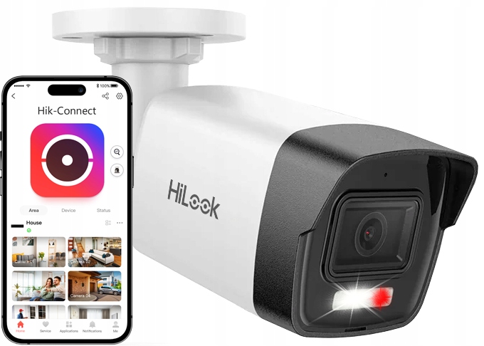 Kamera Ip 4MP Hikvision HiLook IPC-B140HA-LUC Zewnętrzna PoE Mikrofon