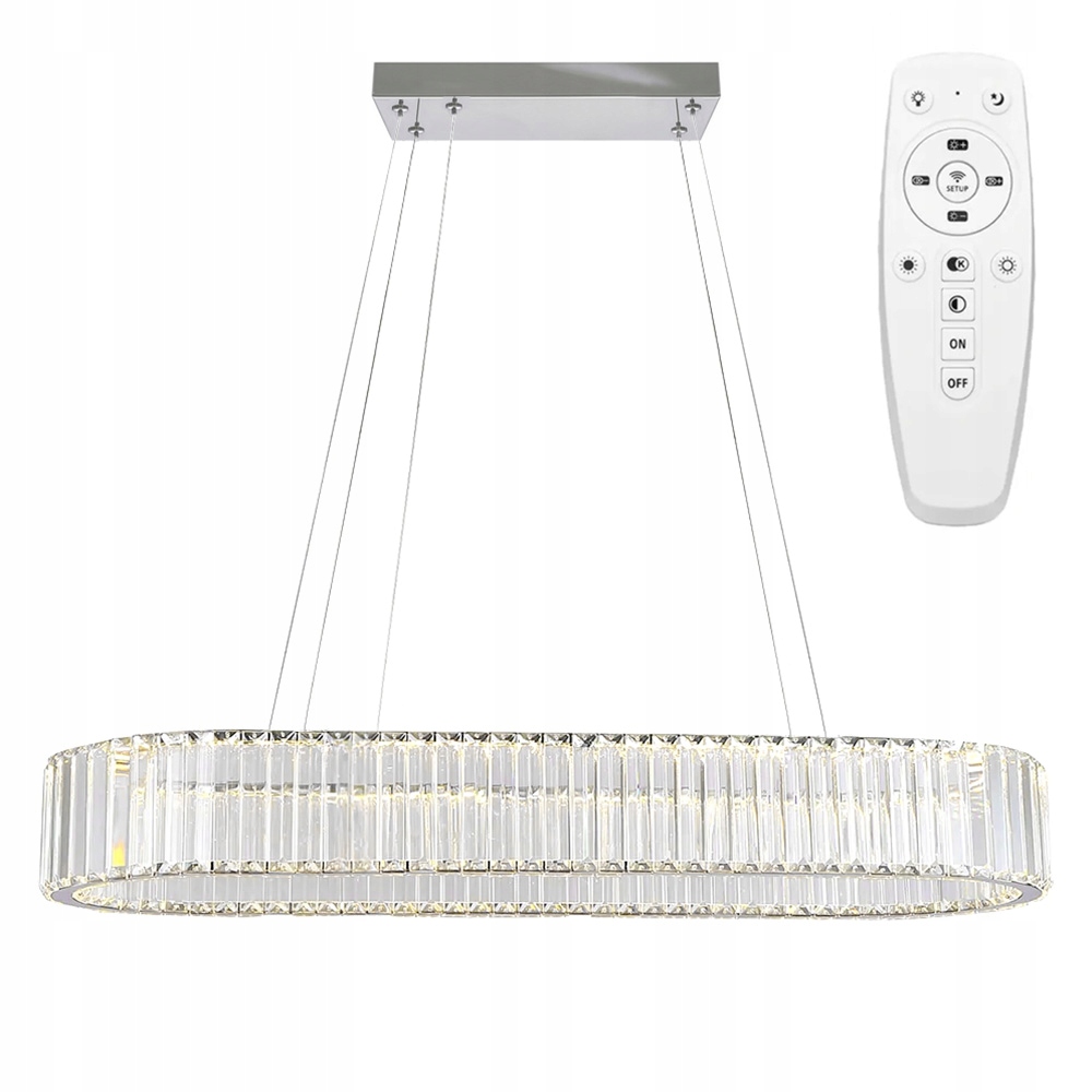 Závěsná lampa Toolight stříbrná, integrovaná Led s 1-bodovým dálkovým ovládáním