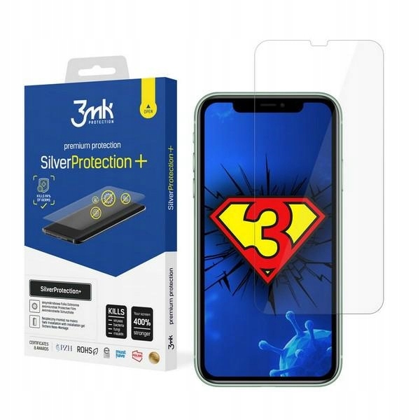 

iPhone 11/iPhone Xr 3mk Silver Protect+ Folia