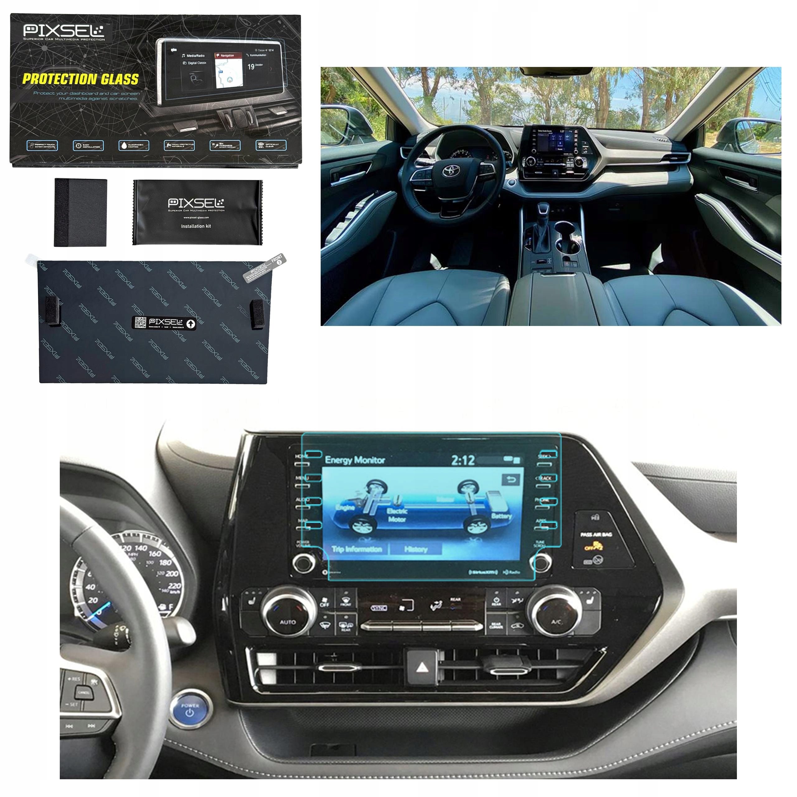 Antyodciskowe Matowe Szkło Ochronne Toyota HIGHLANDER-10.3“ 2020-2022