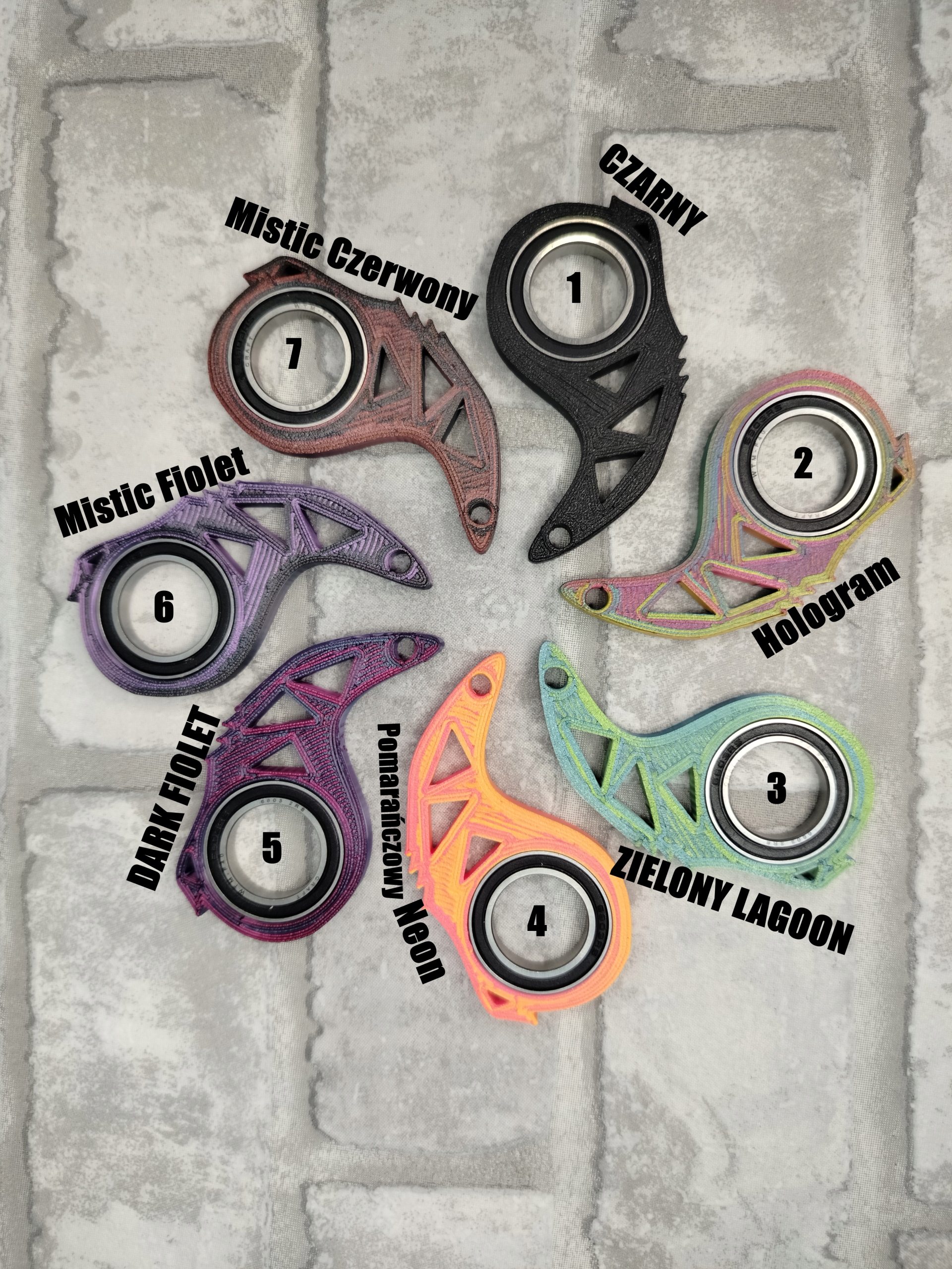 ZESTAW MIDNIGHT FLEXI RYBKA+KEYSPINNER / KEYRAMBIT TIKTOK DUŻY WYBÓR! TANIO Marka Pozostałe