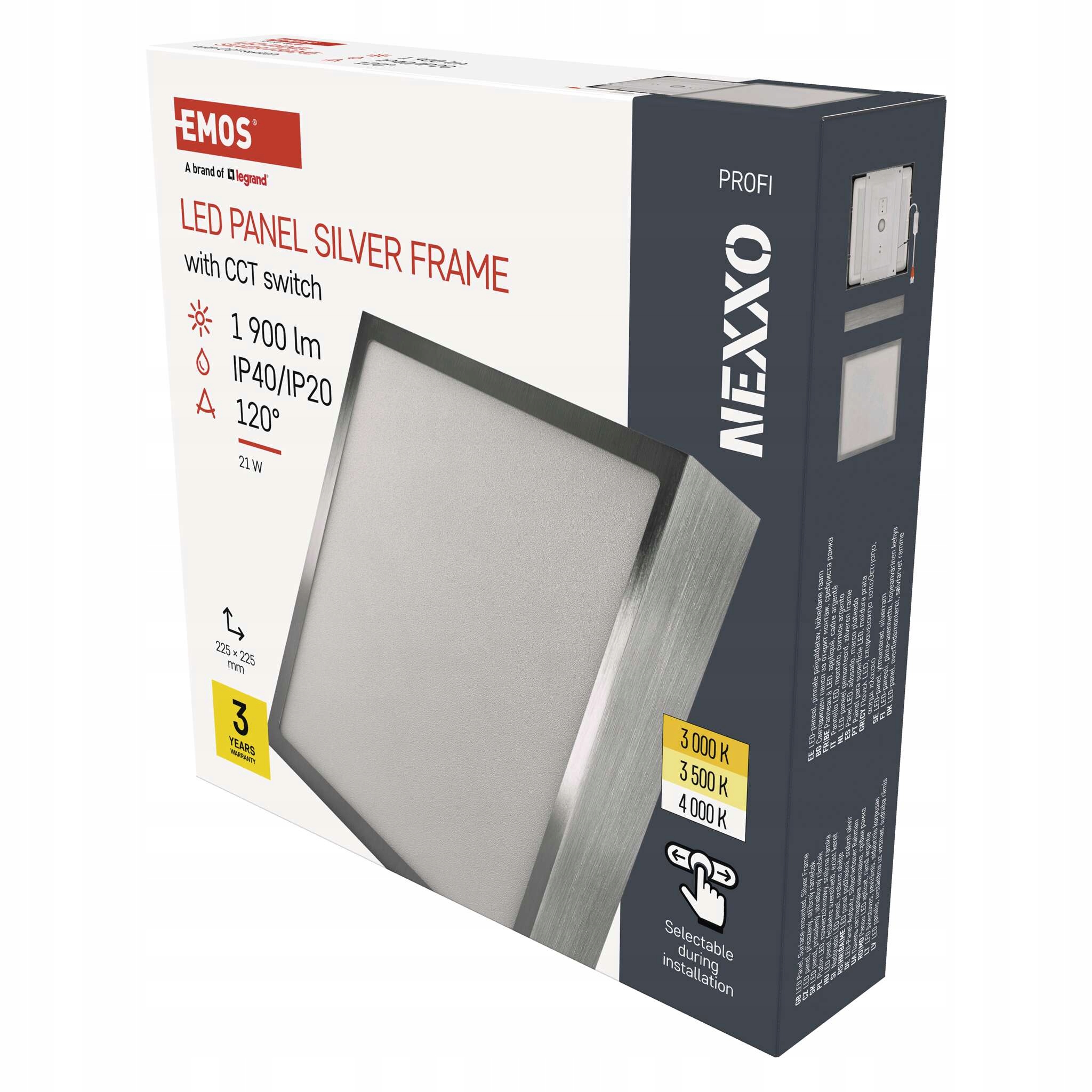 Emos Nexxo Led stropní svítidlo 21 W, 1900 lm, nikl ZM6243