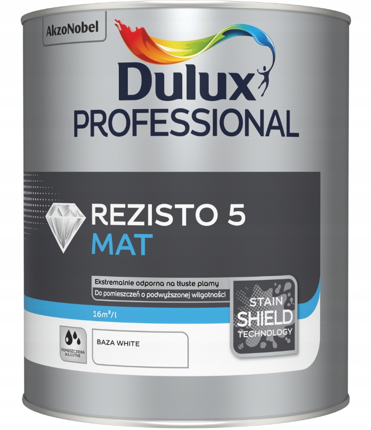 Rezisto 5 farba na steny stropov 4,44 l mat Farby!!! Dulux Professional