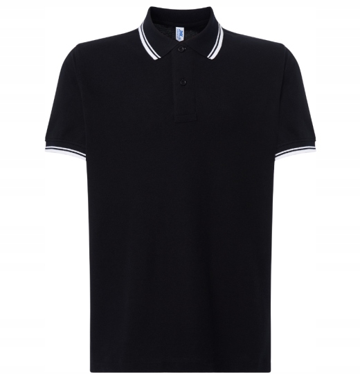 

Polo Męskie Jhk 210 Contrast Czarno/biała Xs