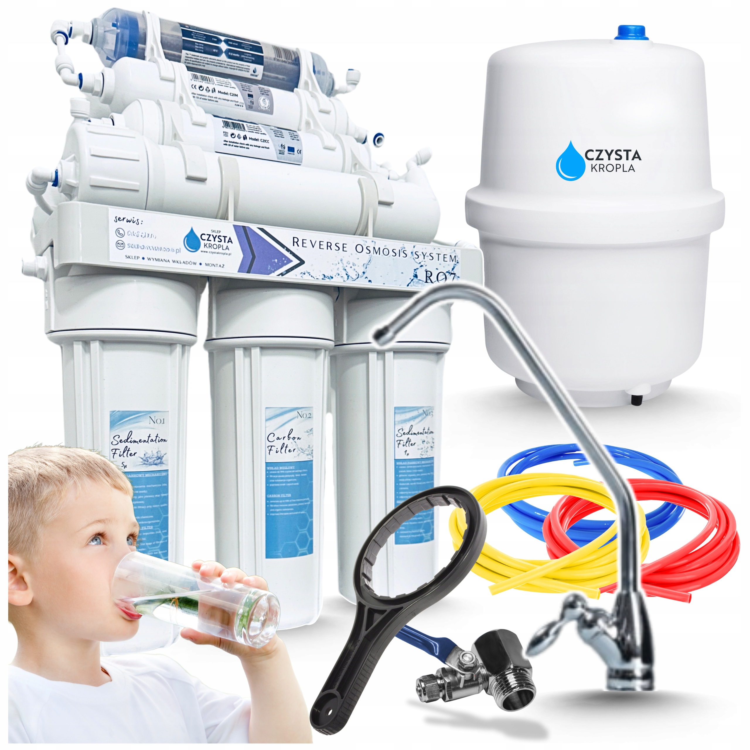Filtr Reverzní Osmózy Se Zásobníkem RO7 Pro Kuchyňskou Baterii Pod Dřez