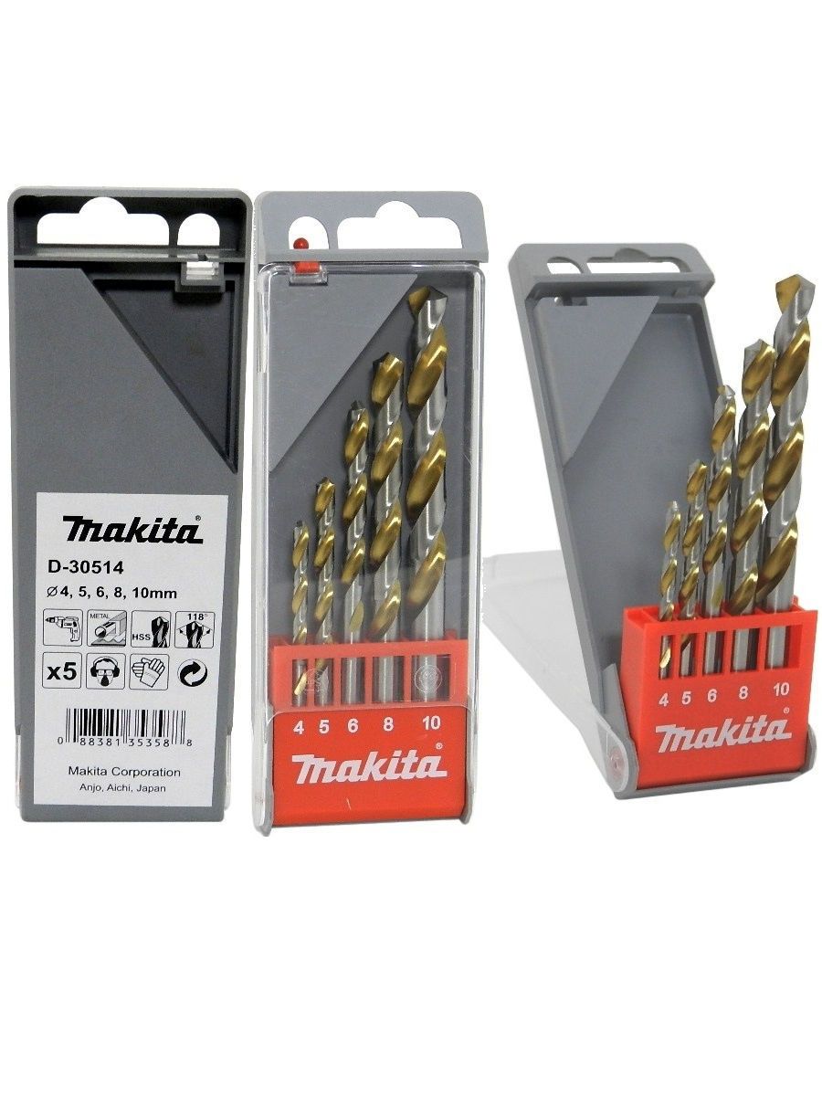 

Zestaw 5 wierteł Hss do metalu Makita D-30514
