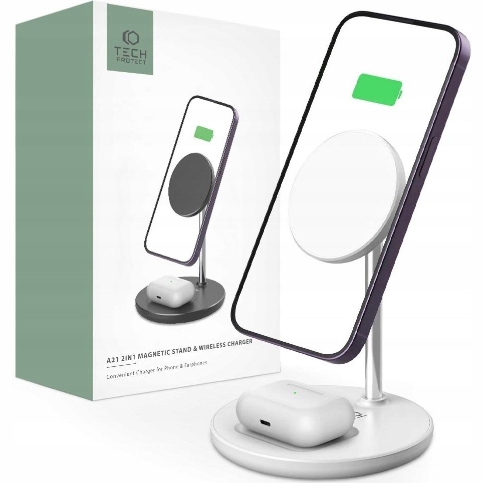 Tech-protect QI15W-A21 2W1 Magnetyczna Ładowarka