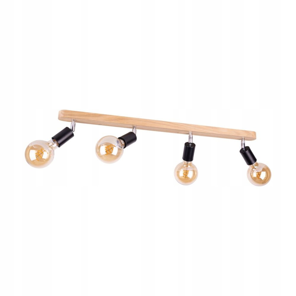 Stropní Svítidlo Stropní Svítidlo Dub Spot Lišta Nastavitelná E27 Led 4-bodová